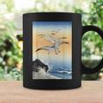 鳥 カモメ 波 海 ヴィンテージ 和 浮世絵 木版画 コーヒーマグ ギフトのアイデア