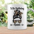 50歳の誕生日 クイーン Happy 50歳 散らかったパンヒョウ コーヒーマグ ギフトのアイデア