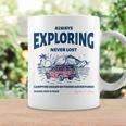 Always Exploring Campfire Ocean Outdoor ビーチライフグラフィック コーヒーマグ ギフトのアイデア