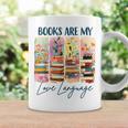Book Lover Reading Brushstroke Books Are My Love Language Graphic Print Coffee Mug Gifts ideas