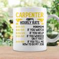 メンズ Carpenter Hourly Rate For Woodworker Carpenter Retro コーヒーマグ ギフトのアイデア