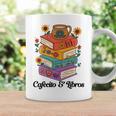 Coffee & Book Lover Reader Mexican Spanish Cafecito & Libros Graphic Print Coffee Mug Gifts ideas