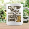 Country Music マディトラックとカウボーイブーツ ウェスタンusa コーヒーマグ ギフトのアイデア
