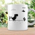 Dino T-Rex 恐竜 ピクセルゲーム インターネットなし オフライン 面白い 男性 コーヒーマグ ギフトのアイデア