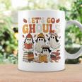 Let’s Go Ghouls Cozy Girly Ghosts Halloween Fall Book Lovers Graphic Print Coffee Mug Gifts ideas
