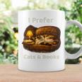 I Prefer Cats & Books – Calico Cat And Book Graphic Print Coffee Mug Gifts ideas