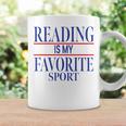 Simple Sarcastic Reading Is My Favorite Sport Book Lover Graphic Print Coffee Mug Gifts ideas