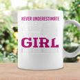SOMMAS BOOKS Never Underestimate The Power Of a Girl With a Book Reading Graphic Print Coffee Mug Gifts ideas