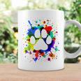 カラフルペイント スプラッター 肉球プリント 猫 犬 コーヒーマグ ギフトのアイデア