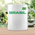 ブラジル ブラジル フラッグ アスレチック ジャージスタイル コーヒーマグ ギフトのアイデア