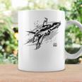 ブルーインパルス 墨絵 ホワイト コーヒーマグ ギフトのアイデア