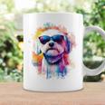 マルチーズ 犬 グラフィック ペット アートワーク サングラス マルチーズ コーヒーマグ ギフトのアイデア