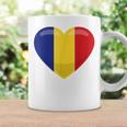 ルーマニアハートルーマニア国旗 コーヒーマグ ギフトのアイデア