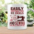 犬やミシンに気を取られやすい おもしろ裁縫 コーヒーマグ ギフトのアイデア