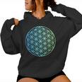 Flower Of Life 宇宙のポジティブなエネルギー フラワーオブライフ 長袖tシャツ レディースパーカー