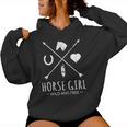 Horse Girl Wild And Free Arrow 馬好き乗馬tシャツ レディースパーカー