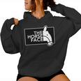 ザ・ホース・フェイス The Horse Face 午年 馬【十二支 干支】2026年 ブランド パロディ 長袖tシャツ レディースパーカー