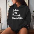 I Am Day Drunk Goodir Drinking Drunk ユーモア レディースパーカー 彼女への贈り物