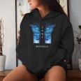 Blue Butterfly Beautiful Butterfly 長袖tシャツ レディースパーカー 彼女への贈り物