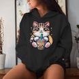Boba Cat Drinking Boba Kitten Kawaii 日本人 男性 女性 キッズ レディースパーカー 彼女への贈り物