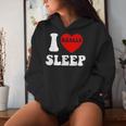 I Loveleep Heart Naps Lazy Relaxing For Men レディースパーカー 彼女への贈り物
