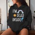 I'm Dead Inside Happy Rainbowunshine Dolphin ファニーtシャツ レディースパーカー 彼女への贈り物