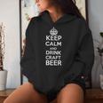 Keep Calm And Drink Craft Beer Beer Lover レディースパーカー 彼女への贈り物