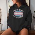 Lgbt お父さん 母 誇り Of My Transgender Daughter Transpride レディースパーカー 彼女への贈り物