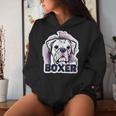 I Love My Boxer Dog Mom Dad Kawaii Dog Doodles ボクサー 犬 レディースパーカー 彼女への贈り物