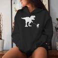 T-Rex Walking Jack Russel Divertente Cane Mamma Papà Dinosauro Trex Felpa con cappuccio da donna Regalos para ella