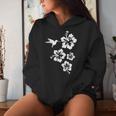 ハチドリ、ハイビスカス、花、男性、女性、子供 Tropical Hummingbird Hibiscus Flowers レディースパーカー 彼女への贈り物