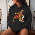 メープルの葉 秋 紅葉 日本美術 花の絵 花 日本画 新版画 レディースパーカー 彼女への贈り物