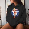 愛国心 ヴィンテージ セクシー ピンナップ 女の子 長袖tシャツ レディースパーカー 彼女への贈り物