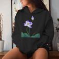 蓮の花シャツ 美しい紫蓮の花 レディースパーカー 彼女への贈り物
