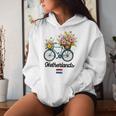 オランダの風車 チューリップフィールド オランダ 春の花 バイク レディースパーカー 彼女への贈り物