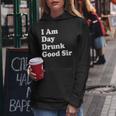 I Am Day Drunk Goodir Drinking Drunk ユーモア レディースパーカー 面白い贈り物