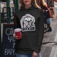 I Love My Boxer Dog Mom Dad Kawaii Dog Doodles ボクサー 犬 レディースパーカー 面白い贈り物