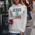 Jesus Is Lord – Christian Faithintage Born-Again Graphic レディースパーカー 面白い贈り物