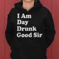 I Am Day Drunk Goodir Drinking Drunk ユーモア レディースパーカー