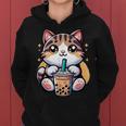 Boba Cat Drinking Boba Kitten Kawaii 日本人 男性 女性 キッズ レディースパーカー