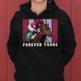Forever Young Horse、競馬、デルマール、サンタアニタ 長袖tシャツ レディースパーカー