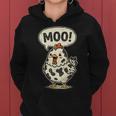Moo 鶏 牛 農場 動物 ユーモア 男性 女性 キッズ 4 レディースパーカー
