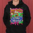 Hot Coffee Cold World レトロ コケット リボン グラフィック 長袖tシャツ レディースパーカー