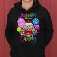 Just A Girl Who Loves Candy、レインボースイーツテスターギフト レディースパーカー
