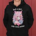 Just A Girl Who Loves アニメ カワイイ漫画 日本語 長袖tシャツ レディースパーカー