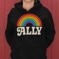 Lgbtq Ally Pocket Retrointage Gay Pride Lgbt Rainbow Flag レディースパーカー