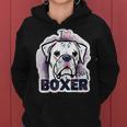 I Love My Boxer Dog Mom Dad Kawaii Dog Doodles ボクサー 犬 レディースパーカー