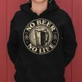 No Beer No Life ヴィンテージドリンク ビール愛好家 ビールファン向け レディースパーカー