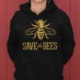 Save The Bees 花、じんましん、アースデイ、環境、平和 レディースパーカー