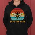 Save The Bees レトロスタイル 気候変動ave The Queen レディースパーカー